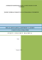 UMK Bolalarni sahnalashtirish va ijodiy  faoliyatga o'rgatish