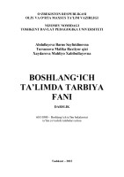 Tarbiya fani kitobi Abdullayeva B.S