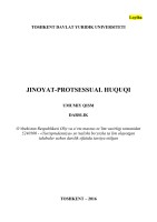 JINOYAT-PROTSESSUAL HUQUQI umumiy qism