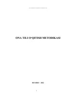 Ona tili o'qish savodxonligi