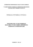 O‘ZBEKISTON RESPUBLIKASI XALQ TA’LIMI VAZIRLIGI