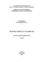 Mantiq tarixi va nazariyasi
