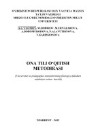 Ona tili o‘qitish metodiкasi