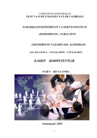 Kasbiy komponentlik ARSLANOVA,SALAMOV
