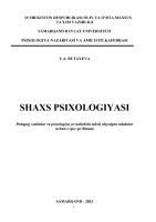 Shaxs psixologiyasi