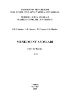 Menejment asoslari-O'quv qo'llanma