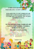 MTTDA RIVOJLANTIRISH MARKAZLARI